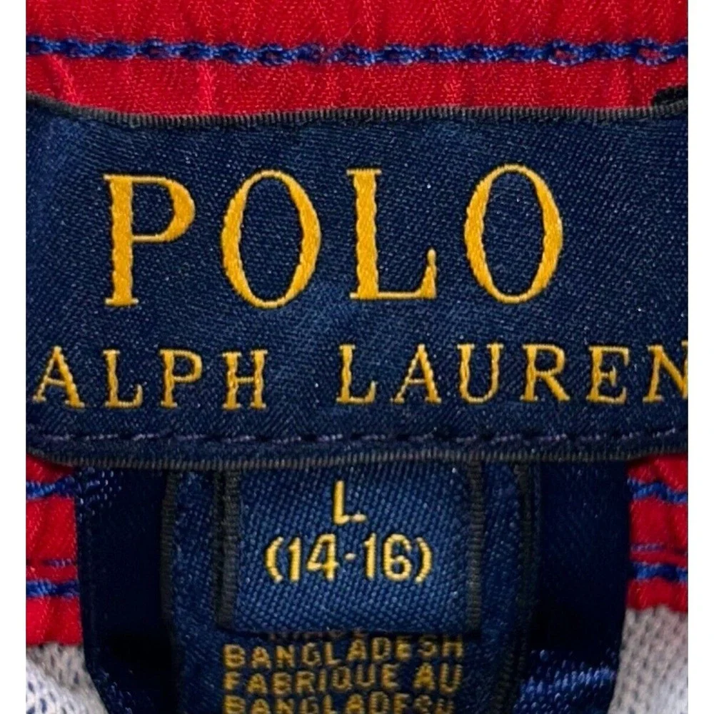 Ralph Lauren Polo Board Swim Trunk Shorts Teen Boys 14-16 L Color Stripes